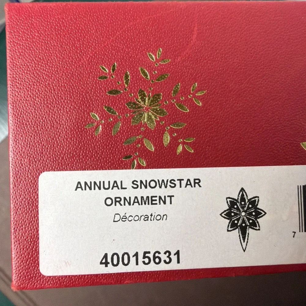 Waterford Crystal Snowstar Annual Ornament In Box Christmas Holiday